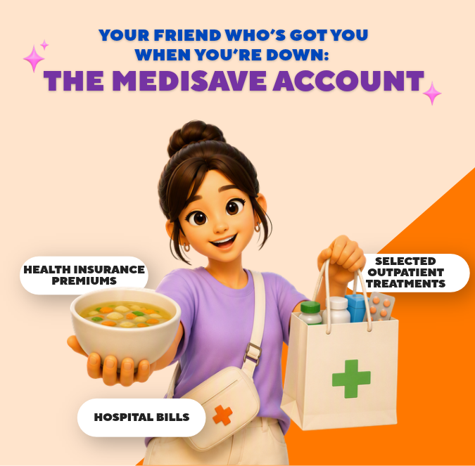 Your MediSave account can be used for hospital bills, selected outpatient treatments, and health insurance premiums