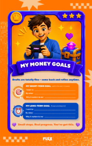 First Paycheck Foundations: Goal Card for Wonder Seekers Wonder Seeker - Goal Setting (M)